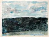 Paysage by Bernard Gantner, 1962, Aquarelle, sold May 2017