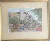 Vue du Boulevard Saint Germain by Roland Hamon, Aquarelle signée en bas à droite et datée en bas à gauche "Paris, sold Jun 2023