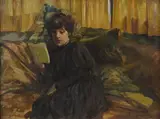 Femme lisant by Adolphe Gumery, Toile, sold May 2023