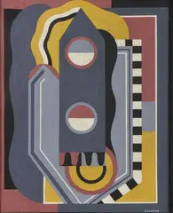 Motif décoratif, 1925-30 by Georges Valmier, Gouache signée en bas à droite, sold May 2023