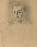 Etude de tête d'homme et nu by Jaime Colson, 1945, Crayon et estompe, sold May 2023