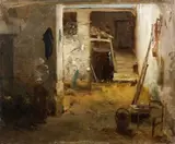 La cour d'une ferme by Henry Lerolle, Toile, sold May 2023