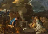 Le sacrifice de Noé à la sortie de l'Arche by Sébastien Bourdon, Toile, sold Mar 2023