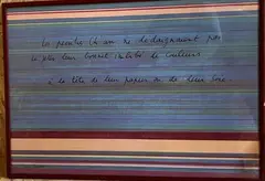 Sans titre by Jean-Michel Meurice, Lithographie en couleur Les peintres ch'an ne dédaignaient pas de jeter leur bonnet imbibé, sold Feb 2023