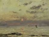 Lever de lune by Maxime Maufra, Toile signée en bas à gauche, sold Jan 2023