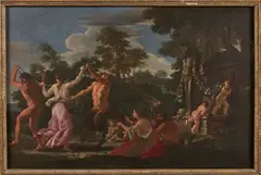 Bacchanale avec danse by Filippo Lauri, Toile, sold Nov 2022