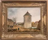 Une cour de ferme by François Marius Granet, Toile d'origine, sold Nov 2022