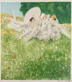 Summer dreams by Louis Icart, 1934, Eau-forte et aquatinte, sold May 2024