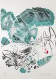 Sans titre, circa 1995 by Chu Teh-chun, Lithographie en couleurs, sold May 2024