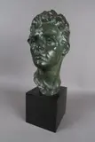 Portrait d'homme by Victor Dumanet, Épreuve en bronze à patine verte, sold May 2024