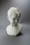 Buste de jeune garçon by Gia Loi, Epreuve en marbre blanc, sold May 2024