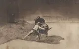 Le fameux Martincho posant des banderillas. Pl. 15 de la Tauromachie Delteil 238, Harris 218 by Francisco Goya, Aquatinte et pointe sèche Épreuve biseautée d'une édition posthume (3ème ou, sold Apr 2024