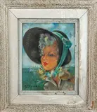 Elégante au chapeau by Guy Seradour, Pastel, sold Apr 2024