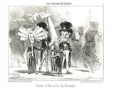 Les Trains de plaisir. Invasion de Paris par les Bas-Normands by Honoré Daumier, Lithographie, sold Dec 2023