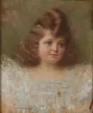 Portrait d'enfant by Charles Léandre, Pastel, sold Jun 2020