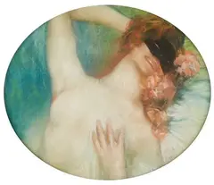 Femme masquée by Pierre Amédée Marcel-Béronneau, Pastel signé, sold Jun 2020