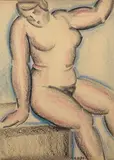 Nu de femme by Pierre Belay, 1925, Pastel, sold Jun 2022