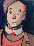 Le clown Grock, cirque Médrano by Pierre Belay, 1937, Aquarelle et gouache, sold Jun 2022