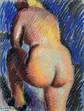 Nu féminin de dos by Pierre Belay, 1943, Pastel, sold Jun 2022