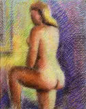 Nu féminin by Pierre Belay, Pastel, sold Jun 2022