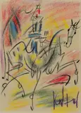 Cavalière by Gen Paul, Crayon gras, sold Jun 2022