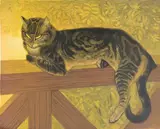 L'Été ou Chat sur une balustrade. 1909 by Théophile Steinlen, Lithographie en couleurs sur vélin, sold Jun 2022