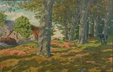 Le bois de hêtres à Kerzadern by Henri Rivière, Lithographie n°20 de la série « Beau pays de Bretagne », sold Jun 2022