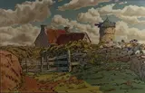 Le vieux moulin à Loguivy by Henri Rivière, Lithographie n°13 de la série « Beau pays de Bretagne », sold Jun 2022