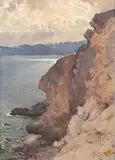 Côte rocheuse by Pierre Vignal, Aquarelle, sold Jun 2022