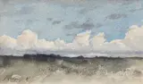 Ciel nuageux by Henri Harpignies, 1885, Aquarelle, sold Jun 2022