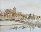 Neige sur le pont by Max Jacob, 1920, Gouache, sold Jun 2022