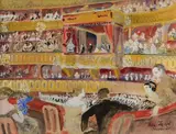Au théâtre by Max Jacob, 1920, Gouache, sold Jun 2022