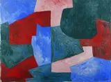 Composition bleue by Serge Poliakoff, vers 1964, Gouache, sold Jun 2022