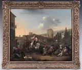 Scène de la vie romaine by Johannes Lingelbach, Toile, sold Jun 2022