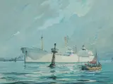 Le Esso Parentis by Maurice Melissent, Aquarelle et gouache sur papier, sold Jun 2022