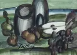 Nature morte by Franz Priking, Encre et aquarelle sur papier, sold Jun 2022