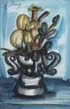 Bouquet de fleurs by Franz Priking, Encre et aquarelle sur papier, sold Jun 2022
