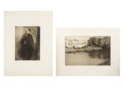 Un gueux by Edgar Chahine, 1899, Eau-forte et aquatinte sur papier, sold May 2022