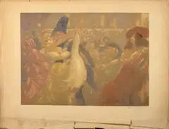 Le bal masqué. Le bal. La répétition de ballet by Richard Ranft, Eau-forte et aquatinte sur papier, sold May 2022