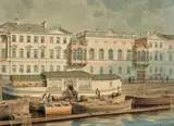 Bateaux débarquant à Saint-Pétersbourg by Luigi Premazzi, Aquarelle sur traits de crayon noir, sold Nov 2017