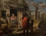 Le violoniste et le flûtiste by Martin Drolling, Toile, sold Nov 2017