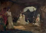 Femmes arabes sous une tente by Gustave Achille Guillaumet, Toile, sold Jun 2017