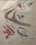 Le Reflet, circa 1970 by André Masson, Pastel original, sold Jun 2017