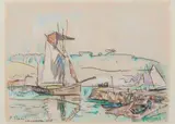 Le port de Concarneau by Paul Signac, 1925, Fusain aquarelle et gouache sur papier, sold Apr 2017