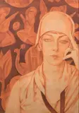 Portrait de Tatiana de Pogedaieff by Georges A. de Pogédaieff, Sanguine sur papier, sold Apr 2017