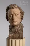 Portrait en buste de Chopin au jabot by Victor Demanet, Épreuve en terre cuite signée, sold Jan 2023