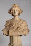 et Friedrich GOLDSCHEIDER Lorely en buste by Emmanuel Joseph Simon, Épreuve en terre cuite signée et cachet d’éditeur, sold Jan 2023