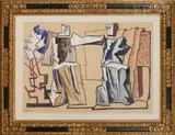 Pierres, (19) 32 by Alberto Magnelli, Gouache sur papier, sold Dec 2022
