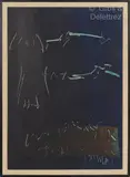 Sans titre, circa 1962 by Jean Degottex, Gouache, encre de chine et grattage sur papier marouflé sur panneau de médium, sold Dec 2022