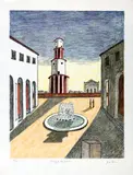 Il segreto della fontana" by Giorgio de Chirico, 1971, Lithographie, sold May 2021